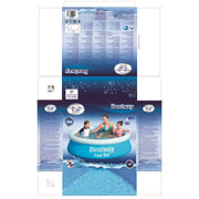 Bestway 6Ft X 20 inch Fast Set Swimming Pool Paddling Water Garden Fun Kids Bestway - Dynamic Drive