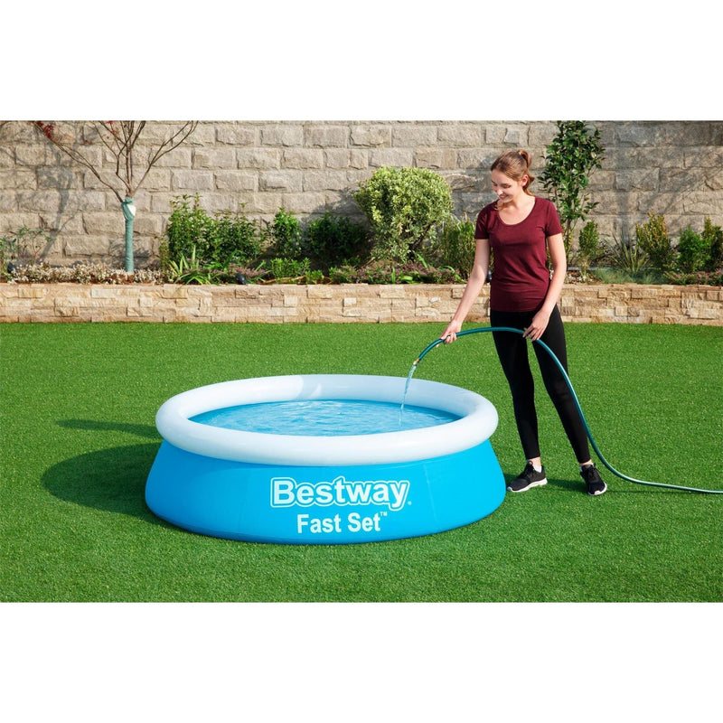 Bestway 6Ft X 20 inch Fast Set Swimming Pool Paddling Water Garden Fun Kids Bestway - Dynamic Drive