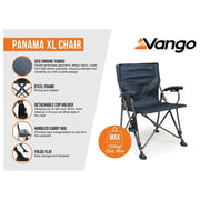 Vango Panama XL Chair XL Granite Grey Vango - Dynamic Drive