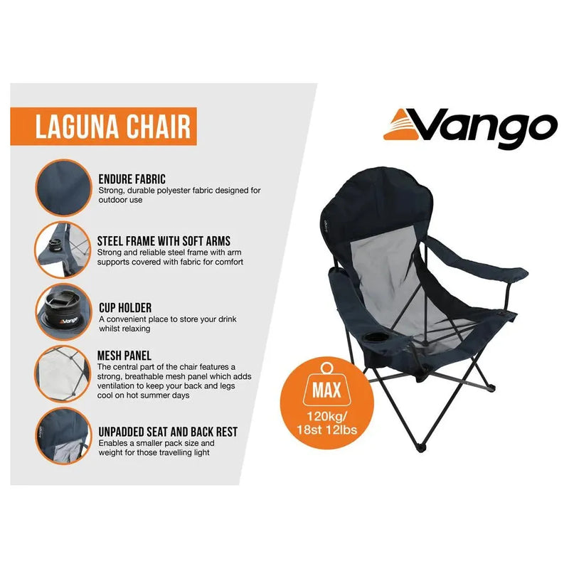Vango Laguna Chair Std Granite Grey Chair Vango - Dynamic Drive
