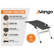 Vango Tuscany Footstool Std Heather Grey Vango - Dynamic Drive