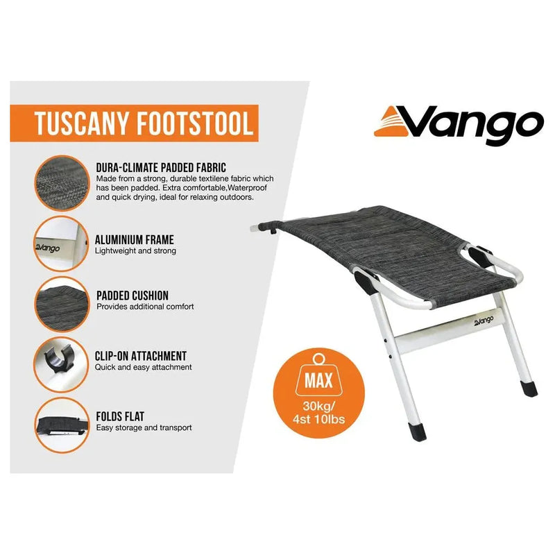 Vango Tuscany Footstool Std Heather Grey Vango - Dynamic Drive
