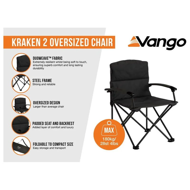 Vango Kraken 2 Oversized Chair Std Excalibur Chair Vango - Dynamic Drive
