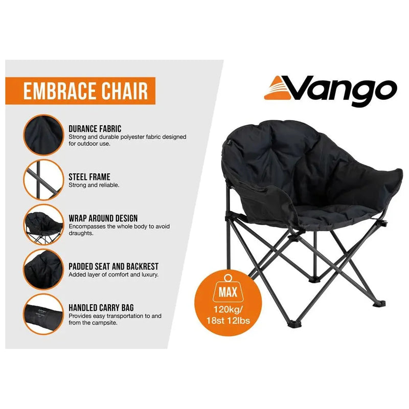 Vango Embrace Chair Std Granite Grey Chair Vango - Dynamic Drive