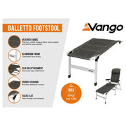 Vango Balletto Footstool Std Heather Grey Vango - Dynamic Drive