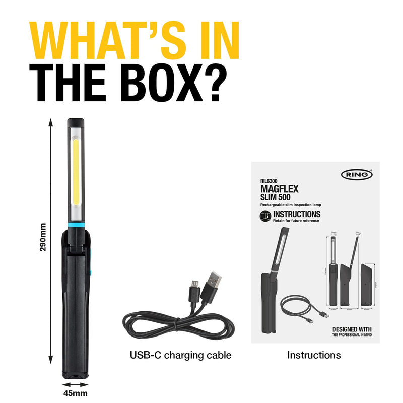 Ring MAGFLEX SLIM500 Rechargeable Slim Inspection Lamp Ring Automotive - Dynamic Drive