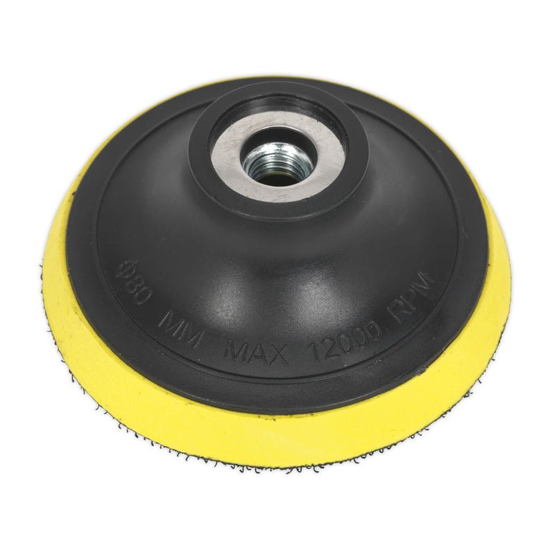 Sealey Hook & Loop Backing Pad 75mm M10 x 1.5mm PTC75VM10 Sealey  - Dynamic Drive