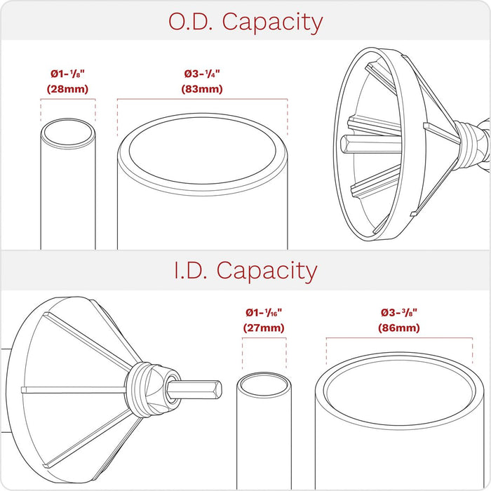 Sealey Internal & External 2-in-1 Deburring/Chamfer Tool Ø27-86mm DB06 Sealey - Dynamic Drive