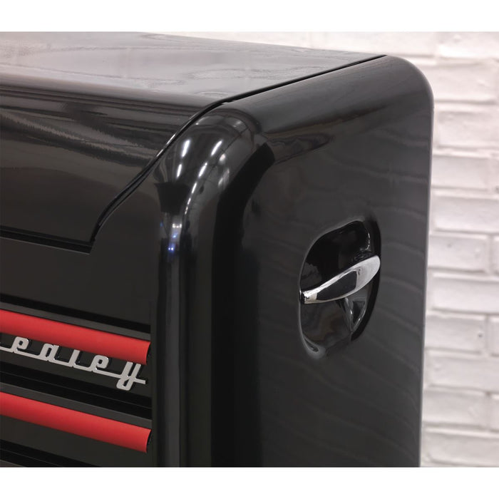 Sealey Retro Style Extra-Wide Topchest & Rollcab Combination 10 Drawer-Black wit Sealey - Dynamic Drive