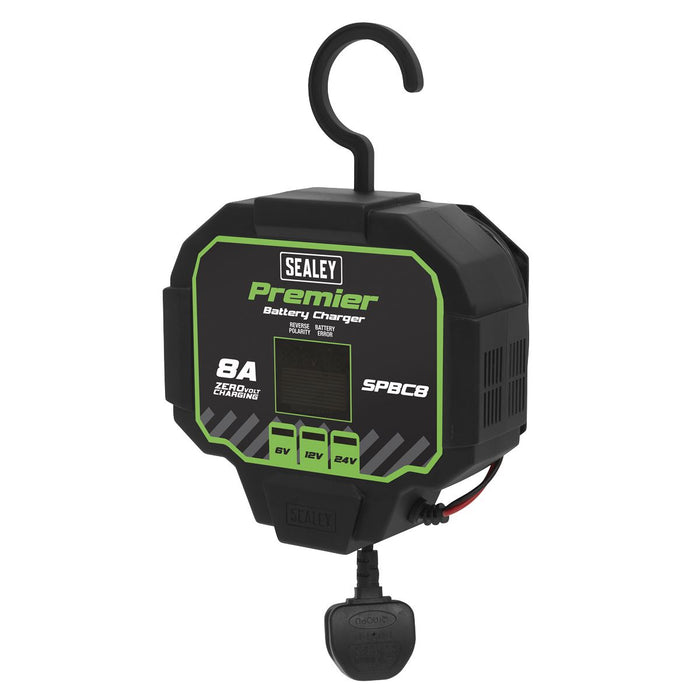 Sealey SPBC8 Battery Charger 8A Fully Automatic Sealey  - Dynamic Drive