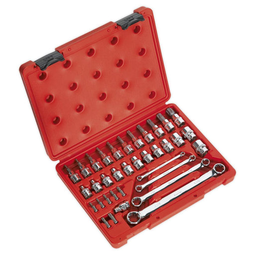Sealey TRX-Star* Socket, Bit & Spanner Set 35pc 3/8"Sq Drive AK6198 Sealey - Dynamic Drive