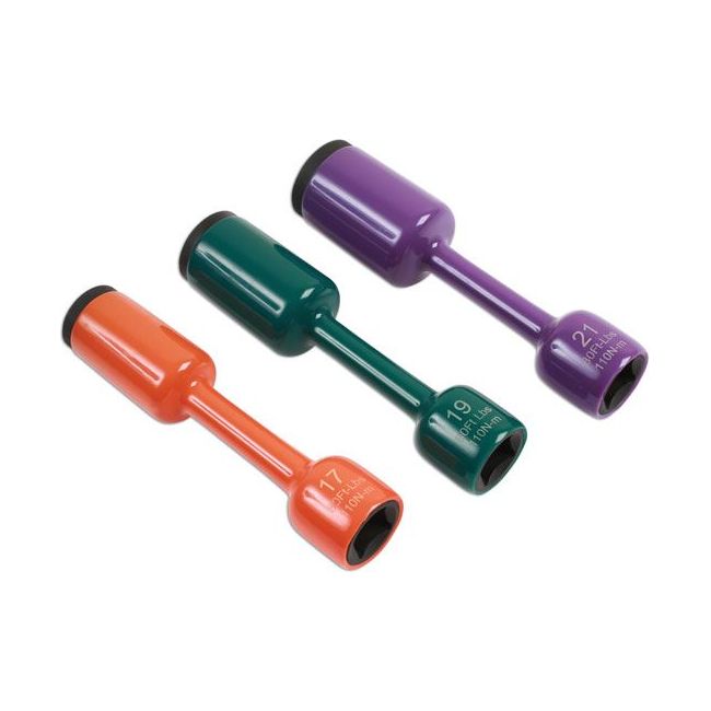 Laser Wheel Nut Torsion Socket Set 3pc 6679 Laser - Dynamic Drive