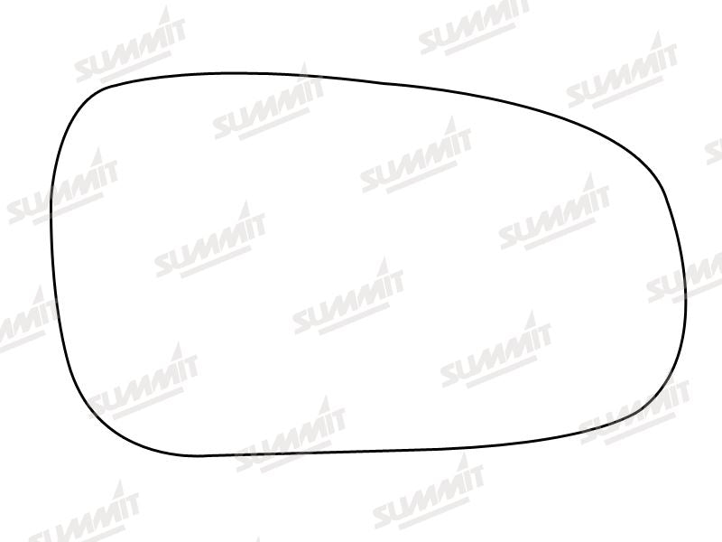 Summit Stick-On Standard Mirror Glass fits Honda Civic 96 to 01 RHS Summit - Dynamic Drive