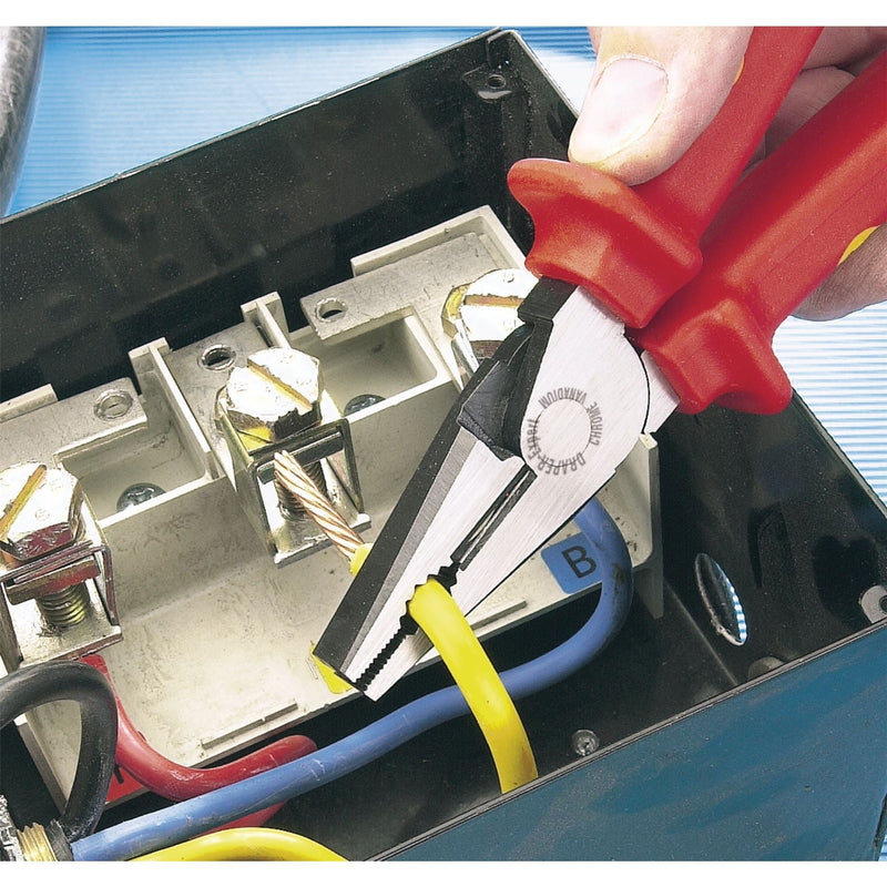 Draper VDE Approved Fully Insulated High Leverage Combination Pliers, 200mm Draper - Dynamic Drive