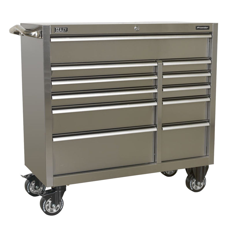 Sealey Rollcab 11 Drawer 1055mm Stainless Steel Heavy-Duty PTB105511SS Sealey - Dynamic Drive