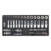 Sealey Tool Tray with Socket Set 35pc 3/8"Sq Drive TBT20 Sealey - Dynamic Drive