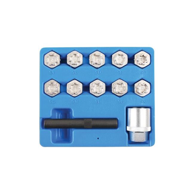 Laser Locking Wheel Nut Key Set 12pc - for Mercedes-Benz 6742 Laser - Dynamic Drive