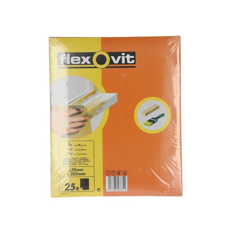 Flexovit Glasspaper Sanding Sheets 230 x 280mm Assorted (25) Flexovit - Dynamic Drive