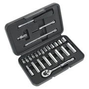 Siegen by Sealey Socket Set 26Pc 1/4Inchsq Drive 6Pt Walldrive Metric Siegen by Sealey - Dynamic Drive