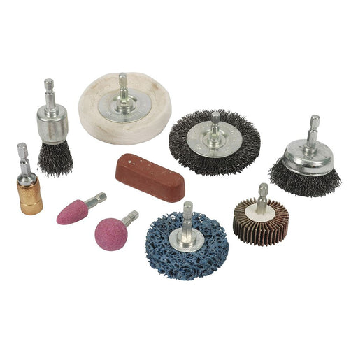 Silverline Cleaning & Polishing Kit 10pce 6mm 918557 Silverline  - Dynamic Drive