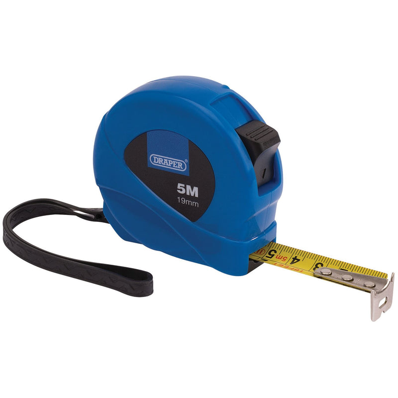 Draper Measuring Tape, 5m/16ft x 19mm, Blue 75881 Draper - Dynamic Drive