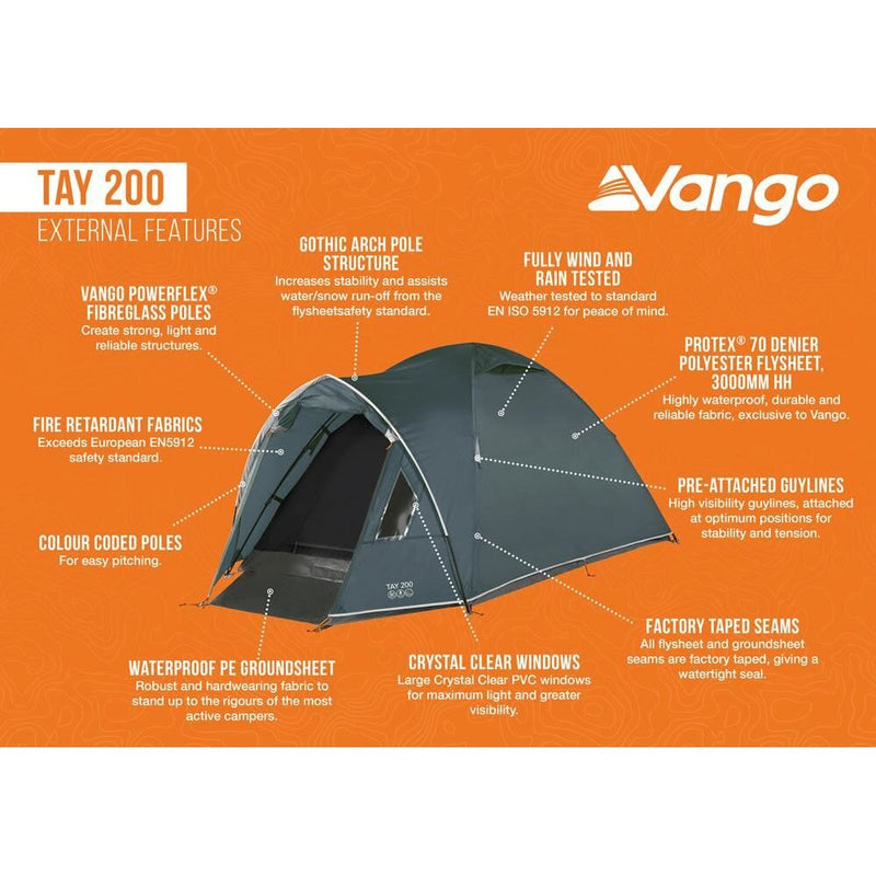 Vango Tay 200 Tent Deep Blue Vango - Dynamic Drive