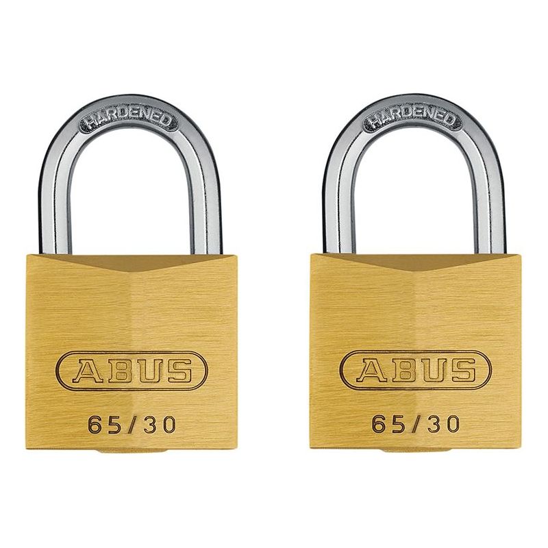 Abus Mechanical 65/30mm Brass Padlock Twin Carded ABUS Mechanical - Dynamic Drive