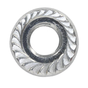 Sealey Flange Nut Serrated M5 Zinc DIN 6923 Pack of 100 FN5 Sealey  - Dynamic Drive