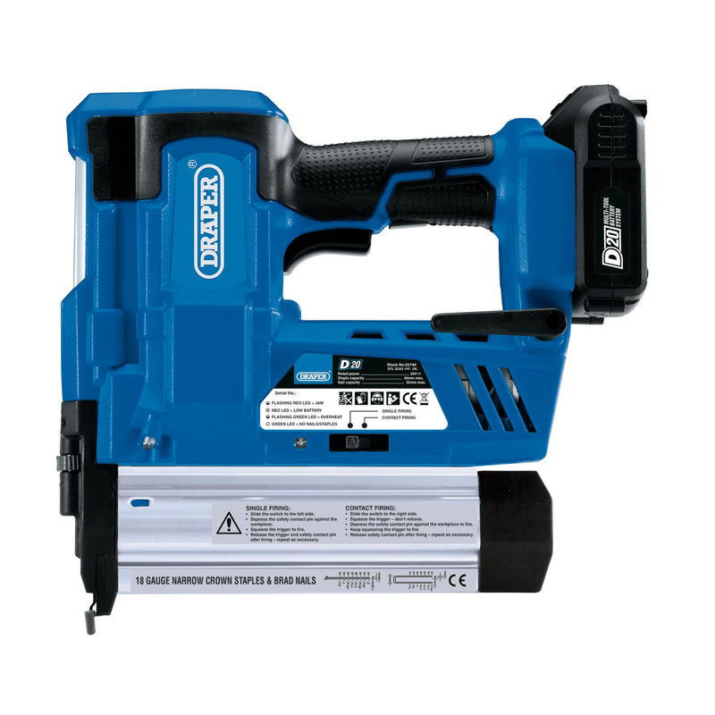 Draper D20 20V Nailer/Stapler (Sold Bare) 55740 Draper - Dynamic Drive