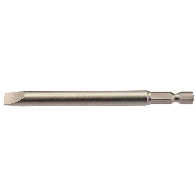 Draper Plain Slot Insert Bit, 8mm, 1/4" Hex, 100mm Long (Pack of 1) 64358 Draper - Dynamic Drive