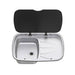 Thetford Argent Sink & Right Hand Drainer with Black Glass Lid Thetford - Dynamic Drive