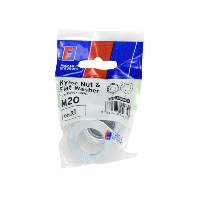 Forgefix Nyloc Nut & Washer M20 ForgePack 1 ForgeFix - Dynamic Drive