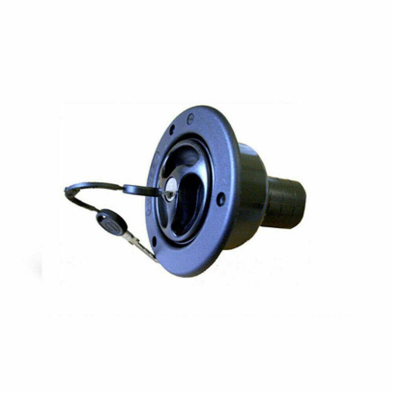 Black Lockable Water Tank Filler Cap with Keys - ES2150 - Caravan / Motorhome PLS - Dynamic Drive