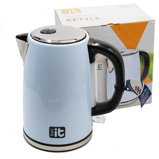 BOIL IT Blue 240V / 900W 1.7l Kettle Low Wattage Ideal for Camping Caravans Motorhomes Via Mondo - Dynamic Drive