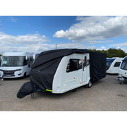 OLPRO Breathable Waterproof 4Ply Caravan Cover with Free Hitch Cover Black Olpro - Dynamic Drive