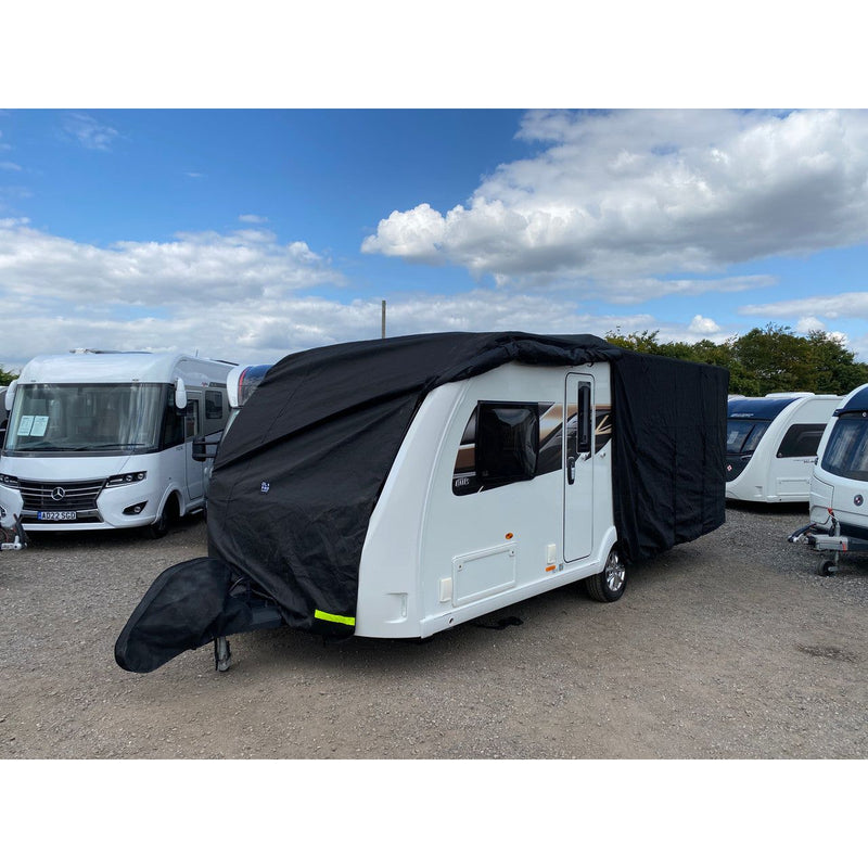 OLPRO Breathable Waterproof 4Ply Caravan Cover with Free Hitch Cover Black Olpro - Dynamic Drive