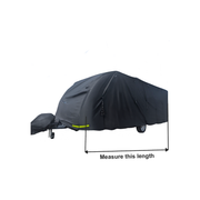 OLPRO Breathable Waterproof 4Ply Caravan Cover with Free Hitch Cover Black Olpro - Dynamic Drive