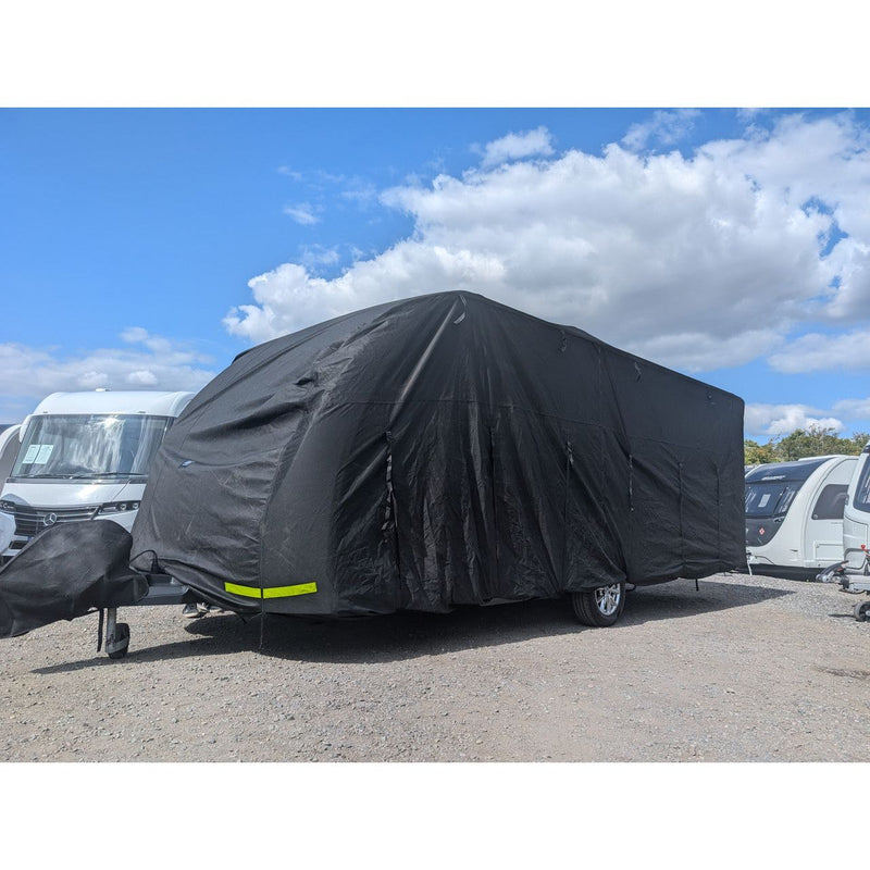 OLPRO Breathable Waterproof 4Ply Caravan Cover with Free Hitch Cover Black Olpro - Dynamic Drive