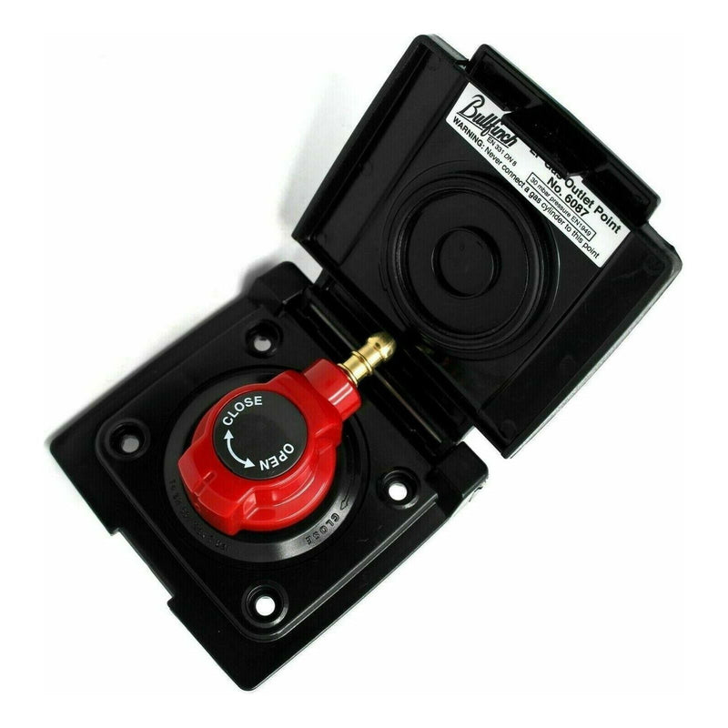 Bullfinch Caravan Black BBQ Gas point and Quick Release Plug in tail connector Bullfinch - Dynamic Drive