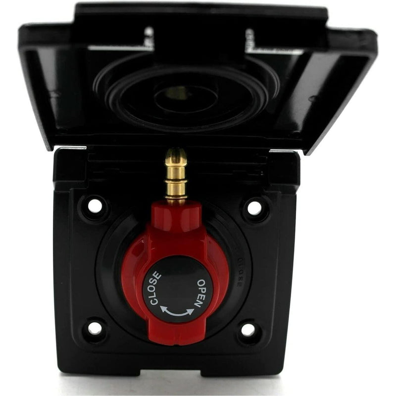 Bullfinch Caravan Black BBQ Gas point and Quick Release Plug in tail connector Bullfinch - Dynamic Drive