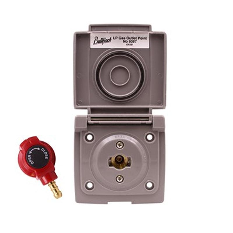 Bullfinch Grey BBQ Gas point and Quick Release Plug-in Tail Connector Bullfinch - Dynamic Drive