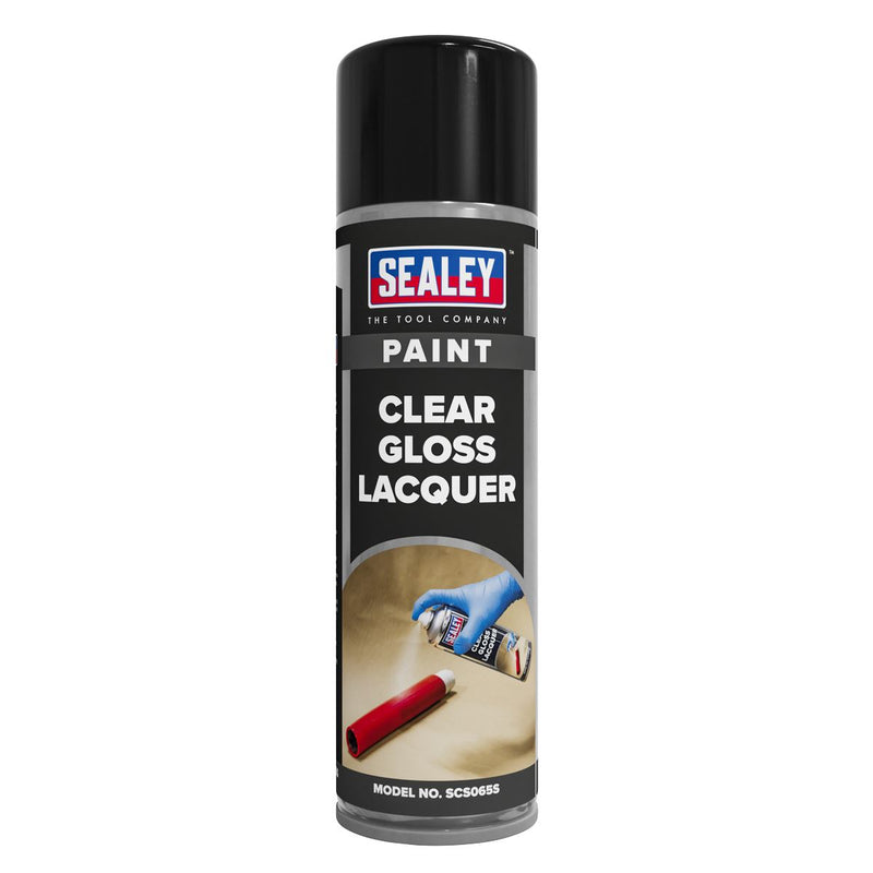 Sealey Gloss Lacquer 500ml, Clear - Pack of 6 SCS065 Sealey - Dynamic Drive
