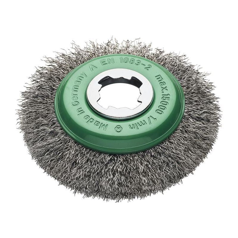 Lessmann X-Lock Crimp Stainless Steel Bevel Brush 115mm Non Spark Lessmann - Dynamic Drive