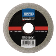 Draper Diamond-Coated Grinding Disc, 100 x 1.2 x 20mm 03352 Draper - Dynamic Drive
