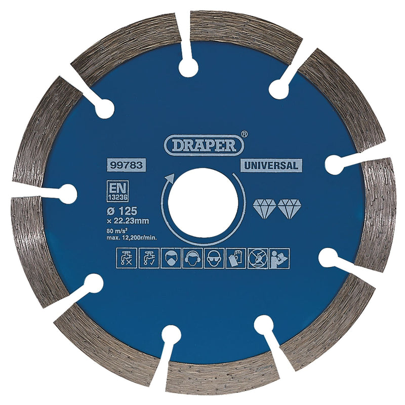 Draper Segmented Diamond Blade, 125mm 99783 Draper - Dynamic Drive