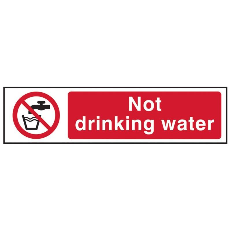 Scan Not Drinking Water - PVC Sign 200 x 50mm Scan - Dynamic Drive
