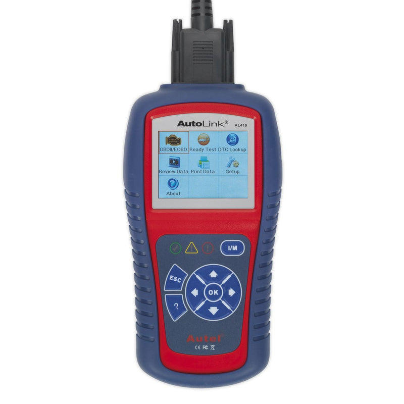 Sealey Autel EOBD Code Reader Live Data Tech Tips AL419 Sealey - Dynamic Drive