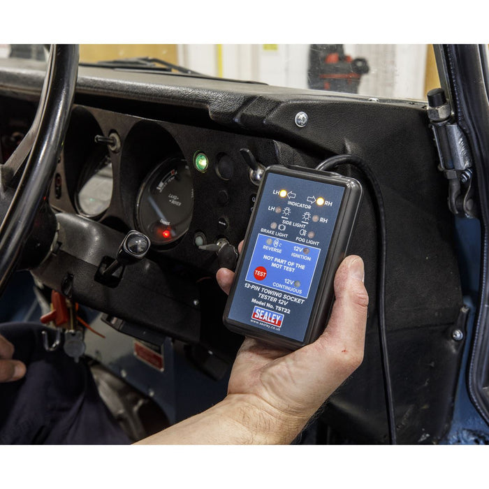 Sealey Towing Socket Tester 13-Pin 12V DVSA Approved TST22 Sealey - Dynamic Drive