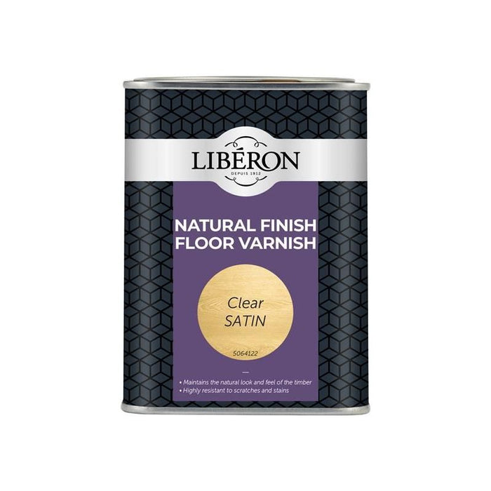 Liberon Natural Finish Floor Varnish Clear Satin 1 litre Liberon - Dynamic Drive