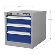 Sealey Industrial Triple Drawer Unit for API Series Workbenches API16 Sealey - Dynamic Drive